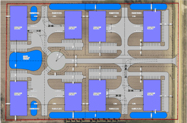 plat layout for Biscayne Business Park